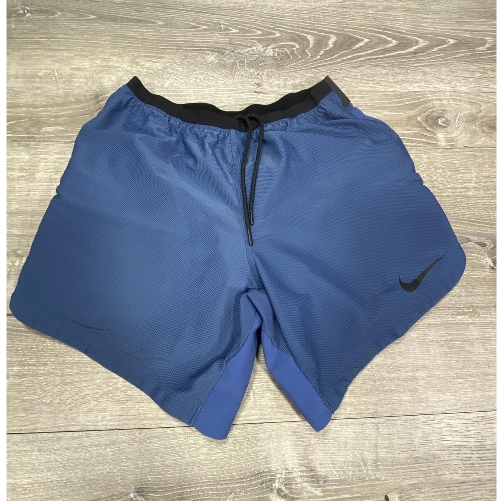 Nike Dri-FIT Running‎ Shorts Mens Small Blue 7 Inch Lined Athletic Pockets